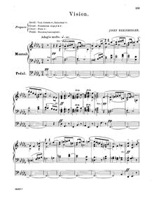 Partition No., Vision, 12 Characteristic pièces, Op.156, Rheinberger, Josef Gabriel