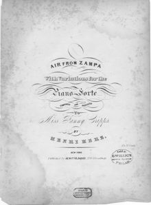 Partition complète, Variations on pour Air from Harold s Zampa, A major