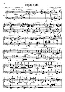 Partition complète (scan), Impromptu No.3, G♭ major, Chopin, Frédéric par Frédéric Chopin