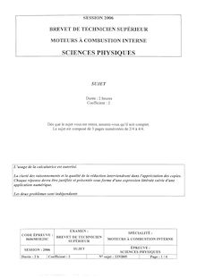 Btsmoteur sciences physiques 2006