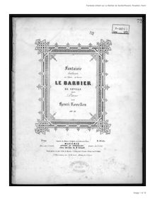 Partition complète, Fantaisie brillant sur l opéra de Rossini Le Barbier de Seville