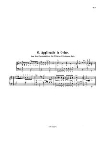 Partition complète, Applicatio & other short préludes, C, D, E♭, E, F, G, A
