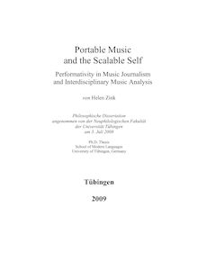 Portable music and the scalable self [Elektronische Ressource] : performativity in music journalism and interdisciplinary music analysis / von Helen Zink