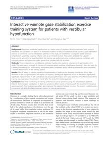 Interactive wiimote gaze stabilization exercise training system for patients with vestibular hypofunction