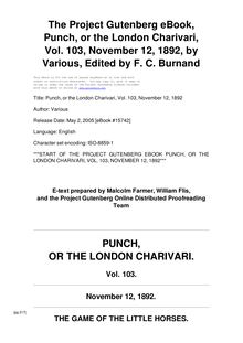 Punch, or the London Charivari, Volume 103, November 12, 1892