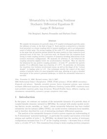 Metastability in Interacting Nonlinear Stochastic Differential Equations II