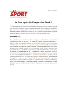 Le Tour après le Giro pour De Gendt ?