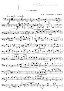 Partition violoncelle, corde quatuor No.2 en D major, II. Quartett D-Dur