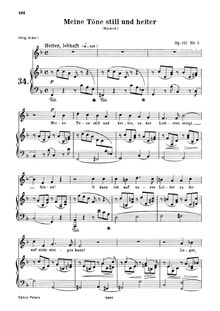 Partition Version pour medium voix, Minnespiel, Op.101, Schumann, Robert