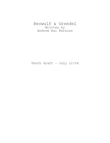 Beowulf & Grendal