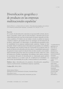Diversificación geográfica y de producto en las empresas multinacionales españolas (Geographical and product diversification in Spanish multinational companies)