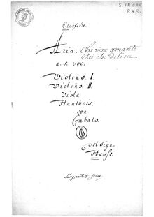 Partition Aria di Erissena: Chi vive amante sai che delira(S + hautbois, 2 violons, viole de gambe, continuo), Cleofide