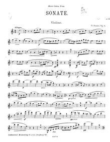 Partition de violon, violon Sonata No.1, Op.8, A minor