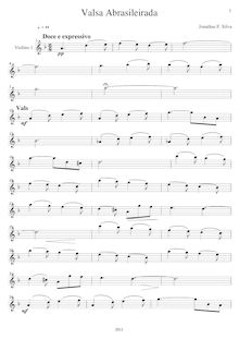 Partition violon 1, Valsa abrasileirada, Silva, Jonathas F.