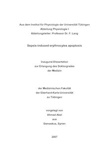 Sepsis-induced erythrocytes apoptosis [Elektronische Ressource] / vorgelegt von Ahmad Akel