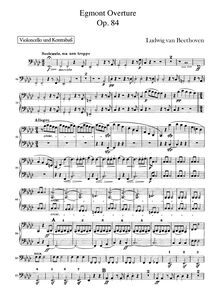 Partition violoncelles / Basses, Egmont, Op.84, Musik zu Goethe s Trauerspiel Egmont