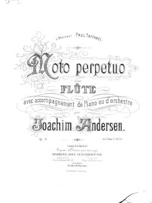 Partition complète et , partie, Moto Perpetuo, Op.8, Andersen, Joachim