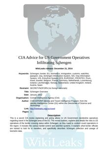 CIA : Conseils donnés à ses agents pour passer les frontières - Doc 2