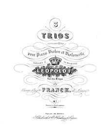 Partition de piano, Piano Trio, Franck, César