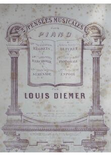 Partition No.5 - Pastorale, Pensées musicales, Op.11, Diémer, Louis