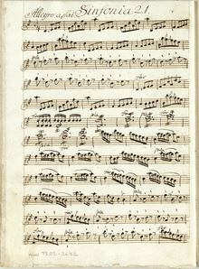 Partition parties, Sinfonia en D major 1, D major, Galuppi, Baldassare