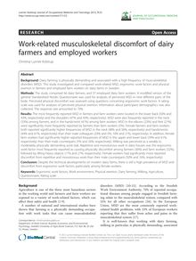 Work-related musculoskeletal discomfort of dairy farmers and employed workers