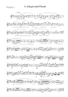 Partition violon 1, corde quatuor No. 2 en D major  en der Natur  par Albin Fries