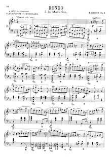 Partition complète (scan), Rondo à la mazur, F major, Chopin, Frédéric