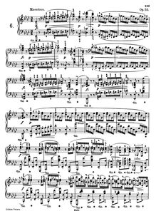 Partition complète, Polonaise en A-flat major, Heroic Polonaise par Frédéric Chopin