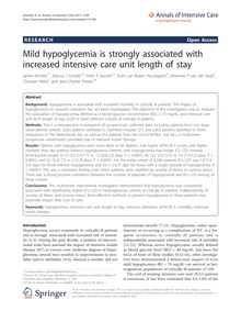 Mild hypoglycemia is strongly associated with increased intensive care unit length of stay