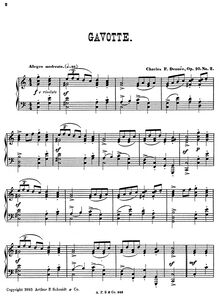 Partition , Gavotte, 3 Morceaux, Op.10, Dennée, Charles