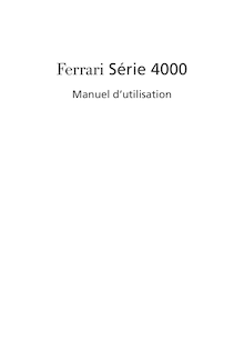 Notice Ordinateur portable Acer  Ferrari 4000