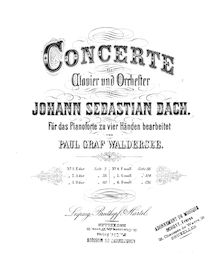 Partition de piano, clavecin Concerto No.2, E, Bach, Johann Sebastian