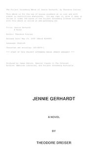 Jennie Gerhardt - A Novel