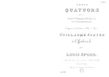 Partition No.1 en E♭ major, 3 corde quatuors, Op.58, Spohr, Louis
