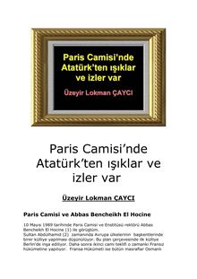 Üzeyir Lokman ÇAYCI :  Paris Camisi’nde Atatürk’ten ışıklar ve izler var 