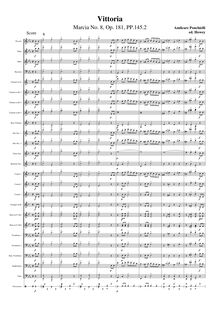 Partition complète (moderne orchestration), Marcia No.8 - Vittoria, Op.181