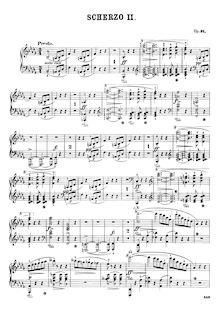 Partition complète, Scherzo No.2, B♭ minor, Chopin, Frédéric par Frédéric Chopin