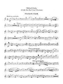 Partition clarinette 1, 2 (B♭), A Life pour pour Tsar, Ivan Susanin