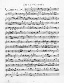 Partition hautbois (ou flûte), 6 hautbois quatuors, Op.7, Six Quartetto concertante pour une Flute ou Hautbois, Alto et Basse (Sieber)Six Quartettos for a German Flute or Hoboy, Violon, Tenor and Bass (Napier)