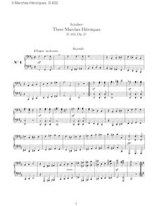 Partition complète, Trois Marches héroïques, Schubert, Franz par Franz Schubert