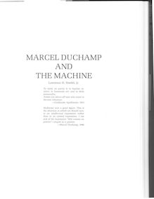 MARCEL DUCHAMP AND THE MACHINE