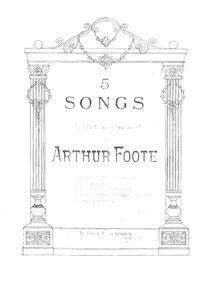 Partition , Thistle-down (low voix), 5 chansons, Op.72, Foote, Arthur