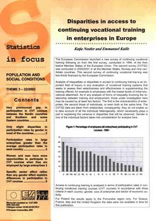 Disparities in access to continuing vocational training in enterprises in Europe