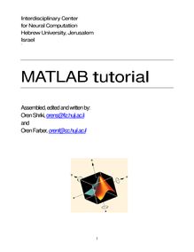 MATLAB tutorial (by Oren Shriki)