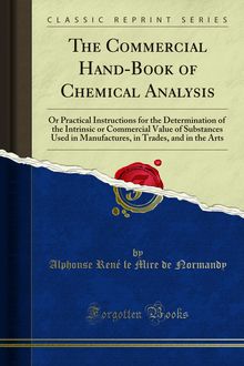 Commercial Hand-Book of Chemical Analysis