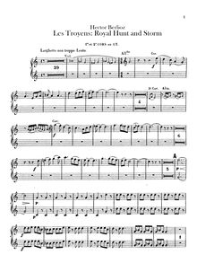 Partition cor 1/2, 3/4 (en C), Les Troyens, The Trojans, Berlioz, Hector