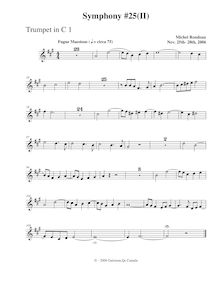 Partition trompette 1, Symphony No.25, A major, Rondeau, Michel