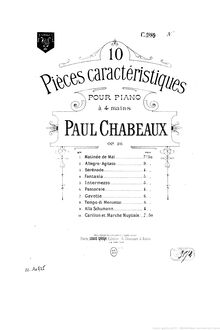 Partition No.7 Gavotte, 10 Pièces caractéristiques, Chabeaux, Paul