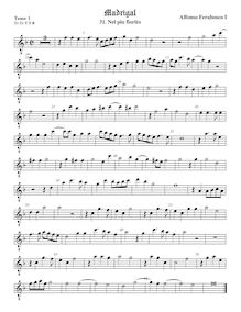 Partition ténor viole de gambe 1, octave aigu clef, Madrigali a 5 voci, Libro 2 par Alfonso Ferrabosco Sr. par Alfonso Ferrabosco Sr.